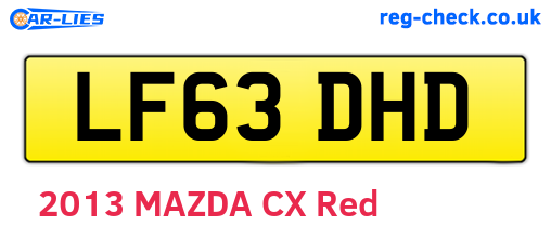 LF63DHD are the vehicle registration plates.