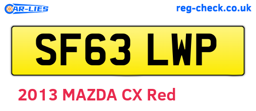 SF63LWP are the vehicle registration plates.