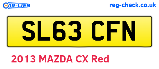 SL63CFN are the vehicle registration plates.