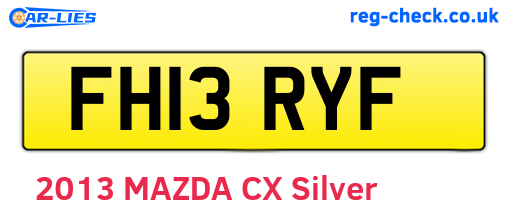 FH13RYF are the vehicle registration plates.