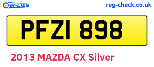 PFZ1898 are the vehicle registration plates.