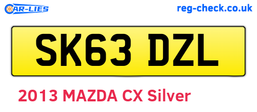 SK63DZL are the vehicle registration plates.