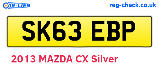 SK63EBP are the vehicle registration plates.