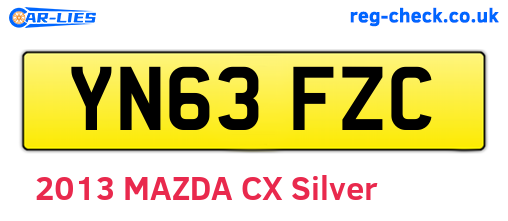 YN63FZC are the vehicle registration plates.
