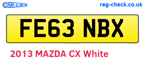 FE63NBX are the vehicle registration plates.