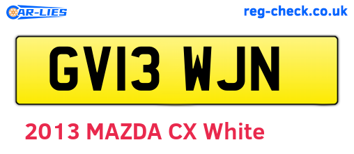 GV13WJN are the vehicle registration plates.