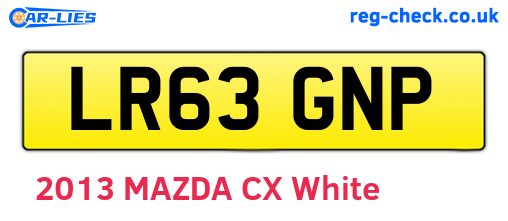 LR63GNP are the vehicle registration plates.