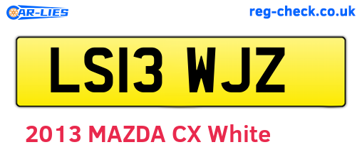 LS13WJZ are the vehicle registration plates.