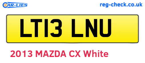 LT13LNU are the vehicle registration plates.