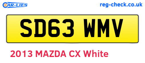 SD63WMV are the vehicle registration plates.