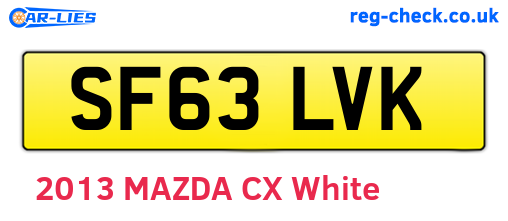 SF63LVK are the vehicle registration plates.