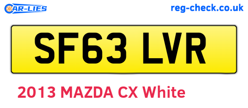SF63LVR are the vehicle registration plates.