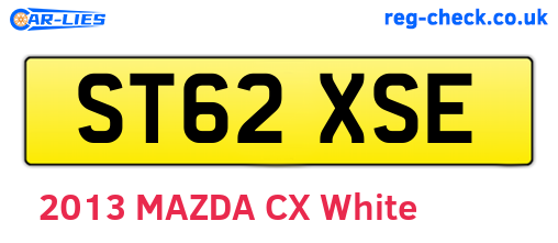 ST62XSE are the vehicle registration plates.