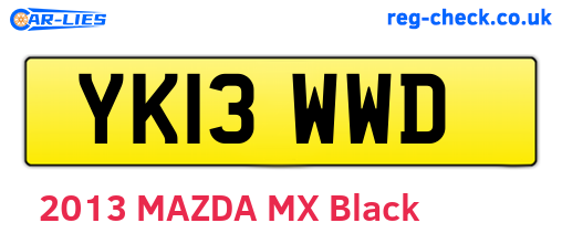 YK13WWD are the vehicle registration plates.