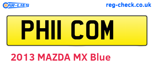 PH11COM are the vehicle registration plates.