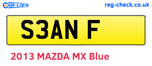 S3ANF are the vehicle registration plates.