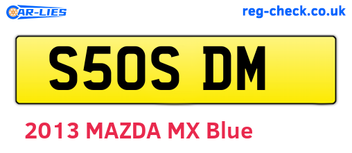 S50SDM are the vehicle registration plates.