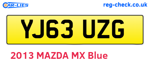 YJ63UZG are the vehicle registration plates.