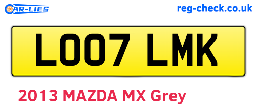 LO07LMK are the vehicle registration plates.