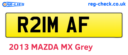 R21MAF are the vehicle registration plates.
