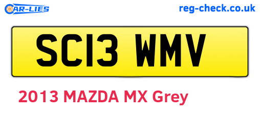 SC13WMV are the vehicle registration plates.