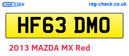 HF63DMO are the vehicle registration plates.