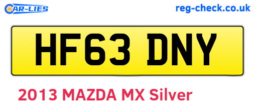 HF63DNY are the vehicle registration plates.