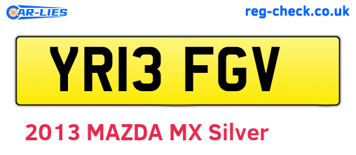 YR13FGV are the vehicle registration plates.