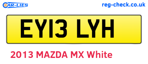 EY13LYH are the vehicle registration plates.