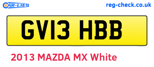 GV13HBB are the vehicle registration plates.