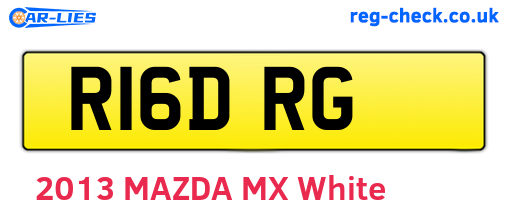 R16DRG are the vehicle registration plates.