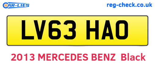 LV63HAO are the vehicle registration plates.