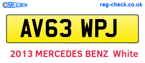 AV63WPJ are the vehicle registration plates.