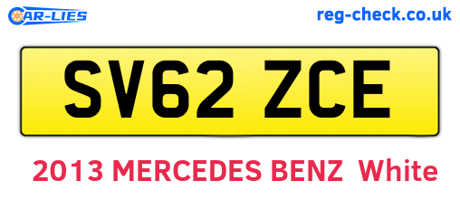 SV62ZCE are the vehicle registration plates.
