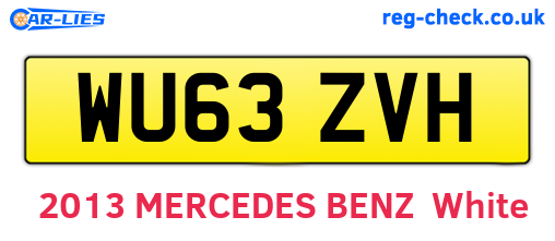 WU63ZVH are the vehicle registration plates.