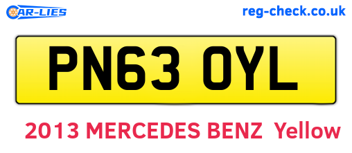 PN63OYL are the vehicle registration plates.
