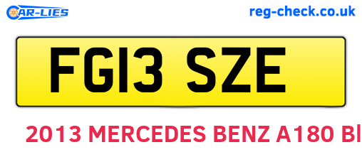 FG13SZE are the vehicle registration plates.