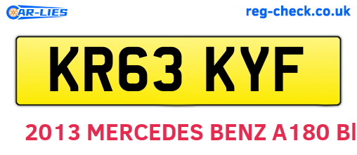 KR63KYF are the vehicle registration plates.