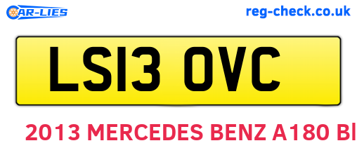 LS13OVC are the vehicle registration plates.