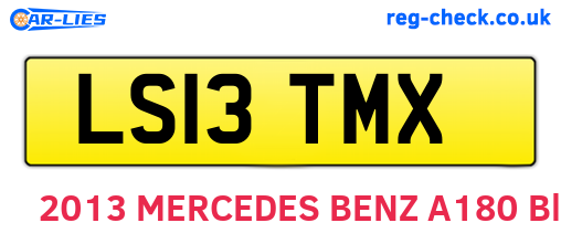 LS13TMX are the vehicle registration plates.