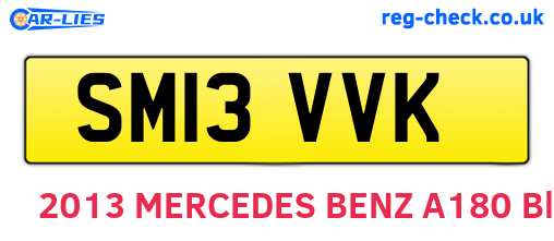SM13VVK are the vehicle registration plates.
