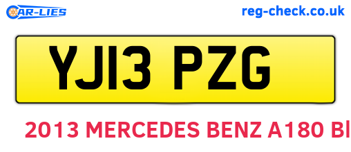 YJ13PZG are the vehicle registration plates.