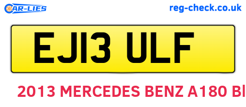 EJ13ULF are the vehicle registration plates.
