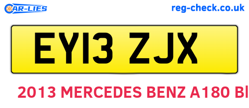 EY13ZJX are the vehicle registration plates.