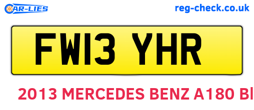 FW13YHR are the vehicle registration plates.