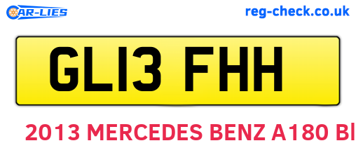 GL13FHH are the vehicle registration plates.