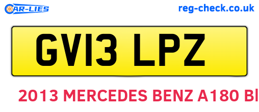 GV13LPZ are the vehicle registration plates.