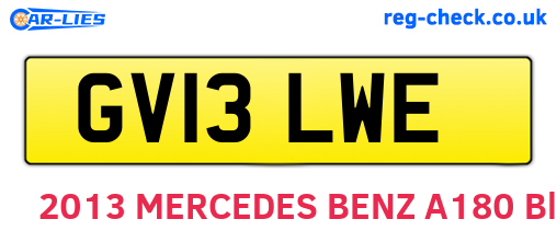 GV13LWE are the vehicle registration plates.