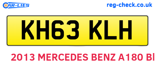 KH63KLH are the vehicle registration plates.