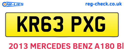 KR63PXG are the vehicle registration plates.
